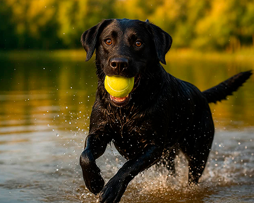 Черный лабрадор
